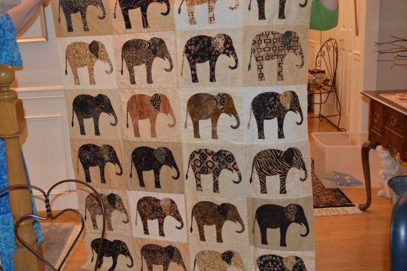Janets elephant quilt Janets elephant quilt